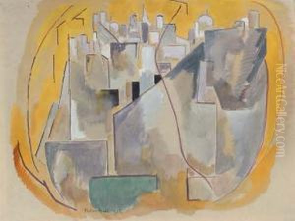 Abstract Composition Oil Painting by Harry Phelan Gibb