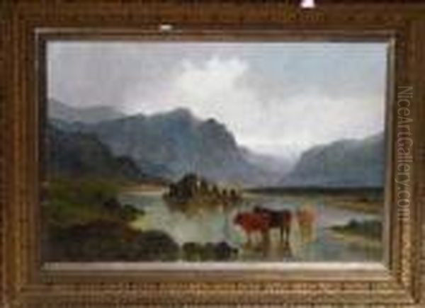 Kilchurn Castle Oil Painting by Thomas Henry Gibb