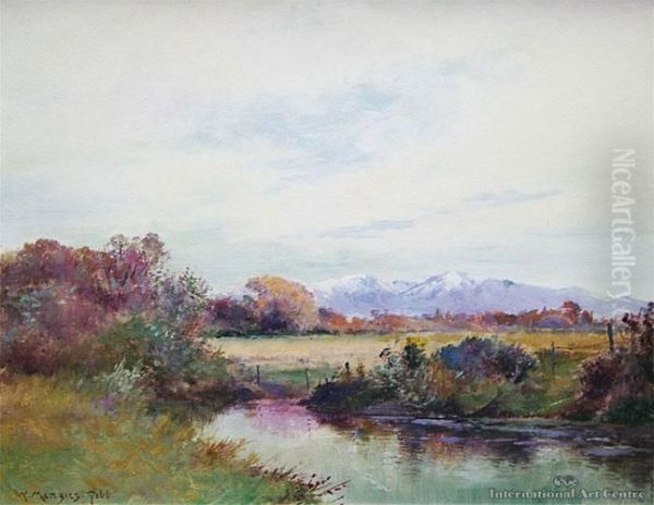 'autumn' Near Canterbury Oil Painting by William Menzies Gibb