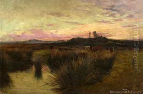 Fading Light, Canterbury Oil Painting by William Menzies Gibb