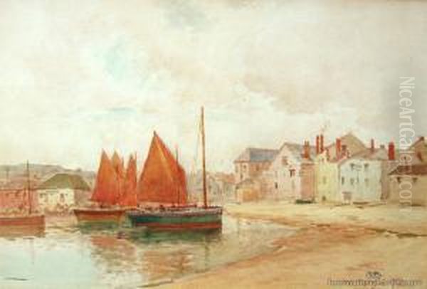 The Harbour, St Ives, Cornwall Oil Painting by William Menzies Gibb