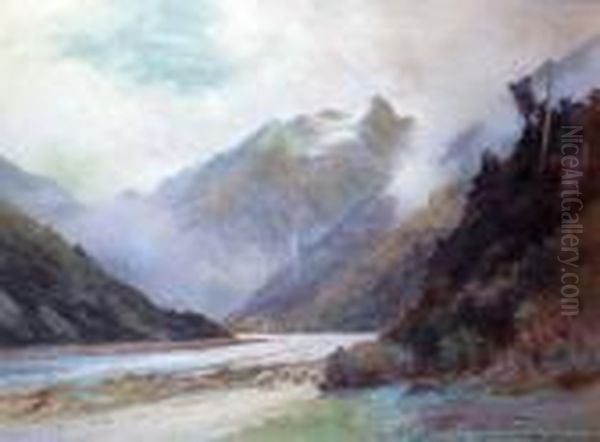 Mount Philistine, Otira Valley, West Coast Oil Painting by William Menzies Gibb