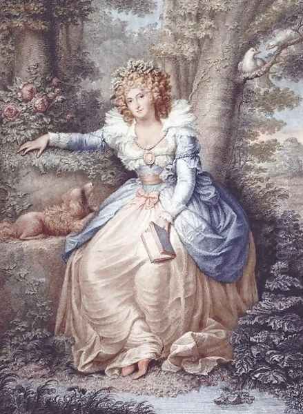 Mrs Fitzherbert, engraved and pub. by Jean Conde (1725-94), 1792 Oil Painting by Richard Cosway