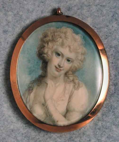 Elizabeth Farren (1752-1821) Countess of Derby Oil Painting by Richard Cosway