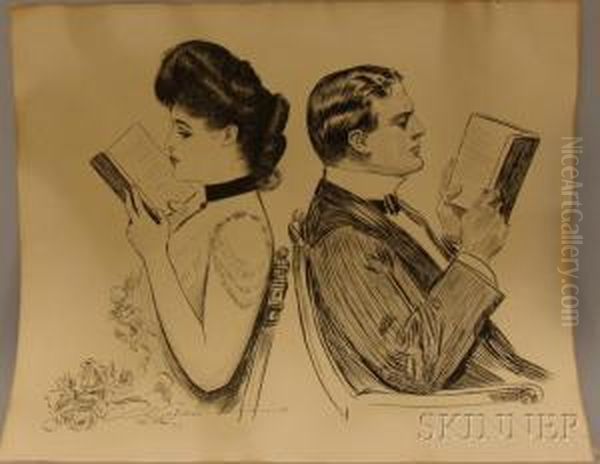 Their First Quarrel Oil Painting by Charles Dana Gibson