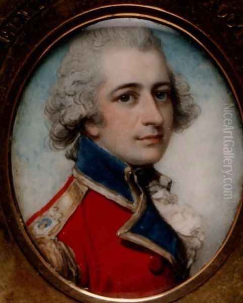 Portrait miniature of Captain, The Hon, Edmund Phipps, 1788 Oil Painting by Richard Cosway