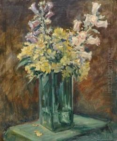 Jonquils In A Vase Oil Painting by Charles Dana Gibson