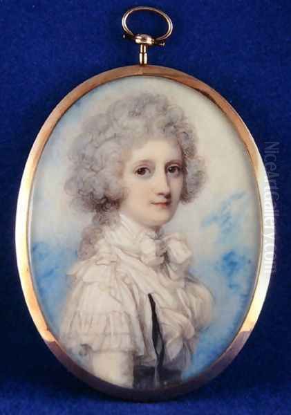 Elizabeth (1750-88) Countess of Hopetoun, 1789 Oil Painting by Richard Cosway