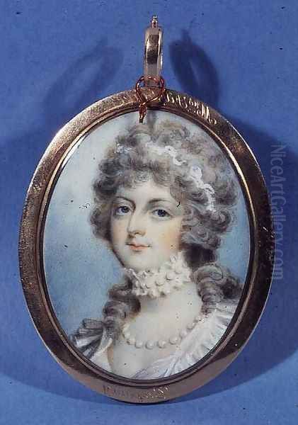 Portrait of Mrs Fitzherbert Oil Painting by Richard Cosway