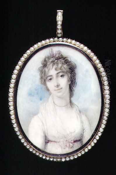 Portrait miniature of Mrs Arbuthnot, first wife of Charles Arbuthnot, 1796 Oil Painting by Richard Cosway