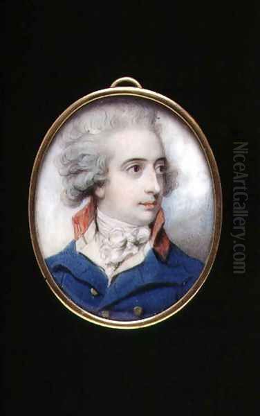 Portrait miniature of Major General William, The Viscount Fielding, c.1790 Oil Painting by Richard Cosway