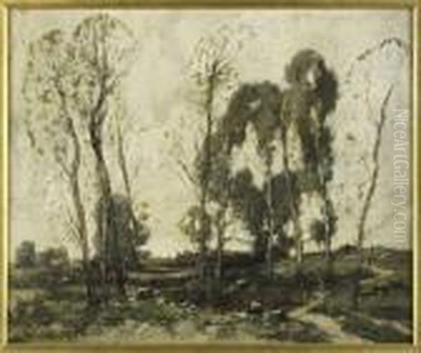 Figures In Heathland Oil Painting by William Alfred Gibson