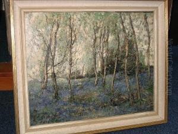 Bluebell Wood Oil Painting by William Alfred Gibson