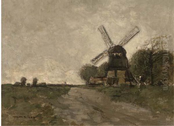 The Windmill Oil Painting by William Alfred Gibson