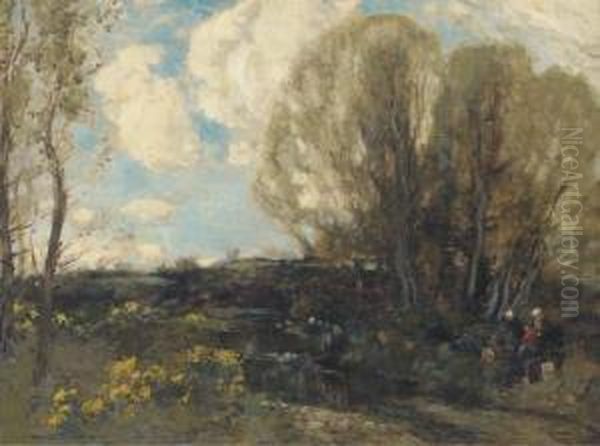 The Brook Oil Painting by William Alfred Gibson