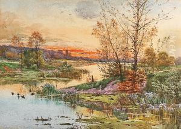 Paysage De Sologne Oil Painting by Hippolyte Jean Adam Gide