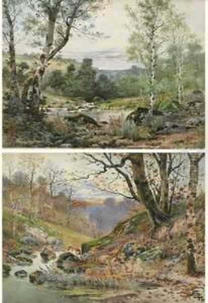 Printemps Et Automne En Foret De Fontainebleau Oil Painting by Hippolyte Jean Adam Gide