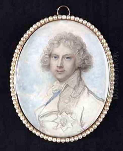 Portrait of George Prince of Wales later King George IV Oil Painting by Richard Cosway