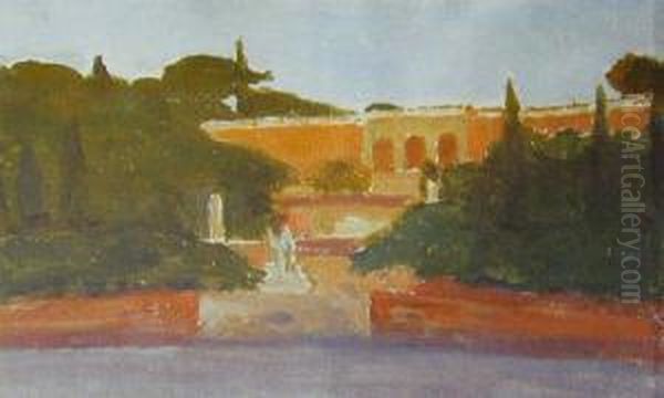 Piazza Del Popolo W Rzymie Oil Painting by Aleksander Gierymski