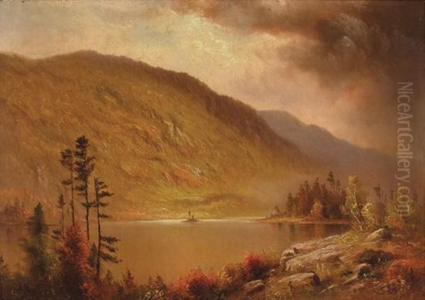 Autumn On The Lake Oil Painting by Charles Henry Gifford