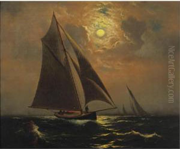 Moonlight Oil Painting by Charles Henry Gifford