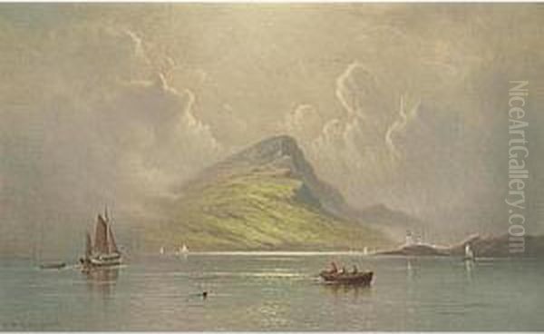 Sailboats On A Lake Oil Painting by Charles Henry Gifford