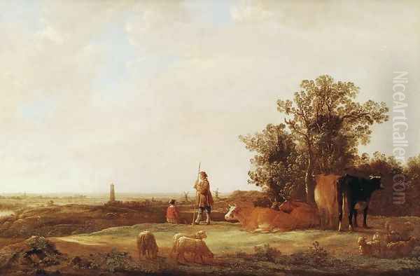 View Of A Plain Oil Painting by Aelbert Cuyp