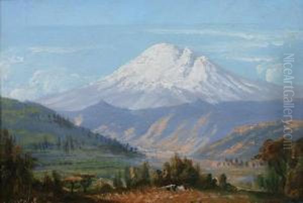 Snowy Peak, Colorado Oil Painting by Sanford Robinson Gifford