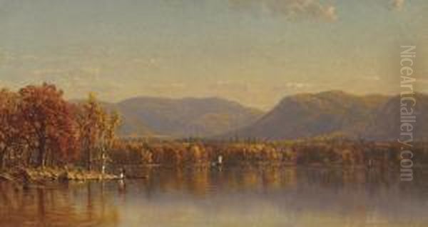 Lake Sunapee, New Hampshire: A Study Oil Painting by Sanford Robinson Gifford