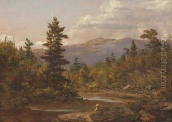 On Schoharie Kill Oil Painting by Sanford Robinson Gifford