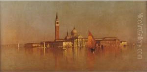 San Giorgio, Venice Oil Painting by Sanford Robinson Gifford