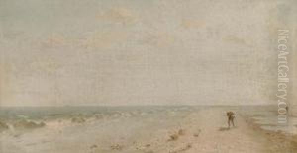 Fire Island Beach Oil Painting by Sanford Robinson Gifford