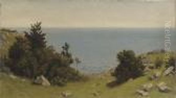 A Sketch Near Manchester, Massachusetts Oil Painting by Sanford Robinson Gifford