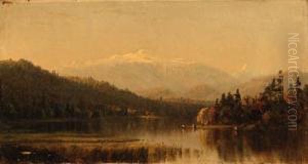 Sunset In The White Mountains Oil Painting by Sanford Robinson Gifford