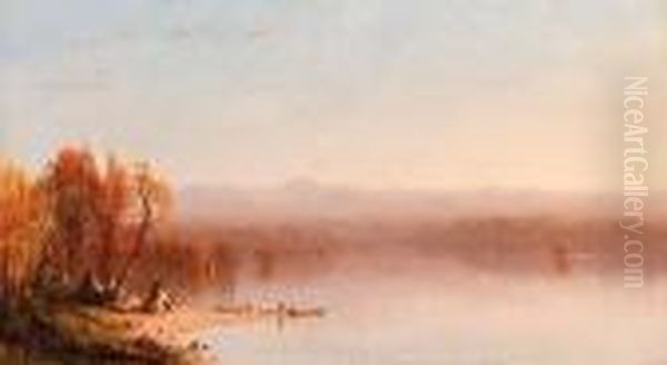 Indian Summer Oil Painting by Sanford Robinson Gifford