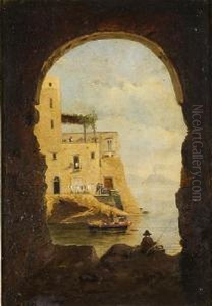 Scorcio Di Napoli Oil Painting by Ercole Gigante