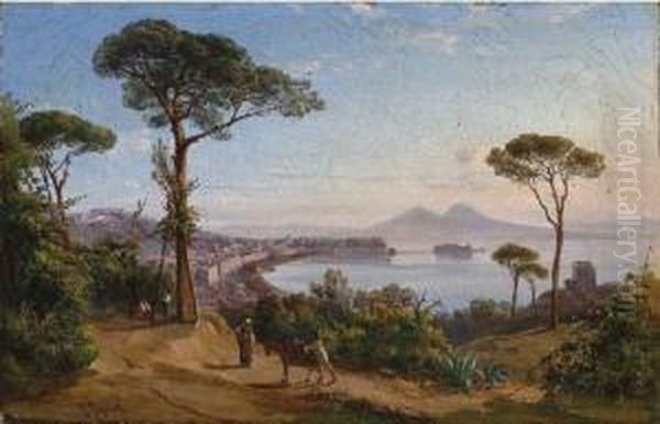 Napoli Dai Cappuccini Oil Painting by Ercole Gigante