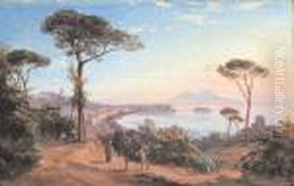 Veduta Del Golfo Di Napoli Oil Painting by Ercole Gigante