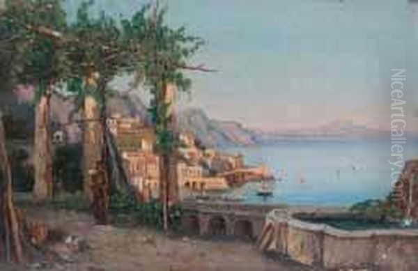 Convento Dei Cappuccini Ad Amalfi Oil Painting by Ercole Gigante