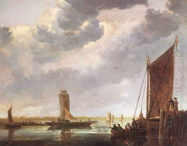 The Ferry Boat 1652-55 Oil Painting by Aelbert Cuyp