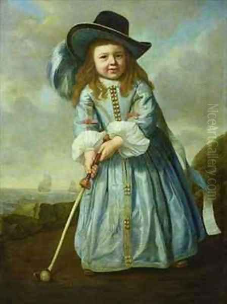 Child Playing Golf Oil Painting by Aelbert Cuyp