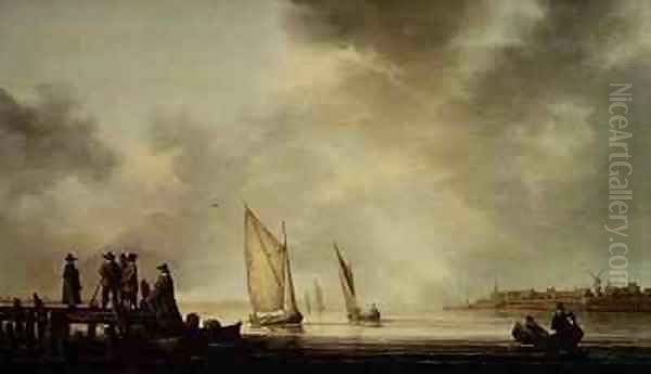 A river landscape Oil Painting by Aelbert Cuyp