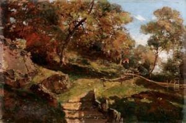 Lavoro Nel Bosco Oil Painting by Eugenio Gignous