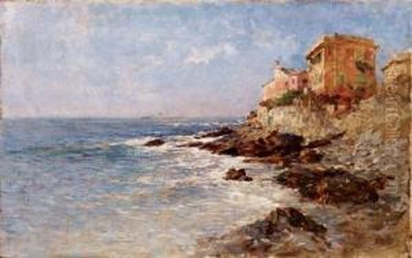 Costiera Ligure Oil Painting by Eugenio Gignous