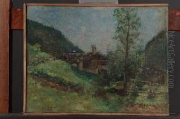 Paesaggio Montano Oil Painting by Eugenio Gignous