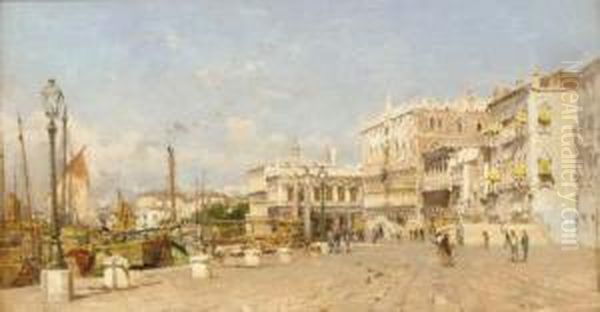 View Towards The Piazetta, Venice Oil Painting by Eugenio Gignous