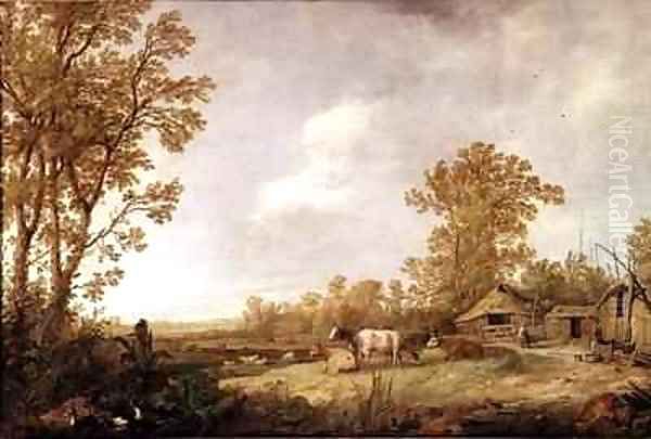 Farmyard Scene Oil Painting by Aelbert Cuyp