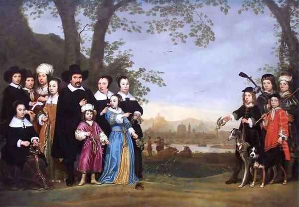 Portrait of a Family Oil Painting by Aelbert Cuyp