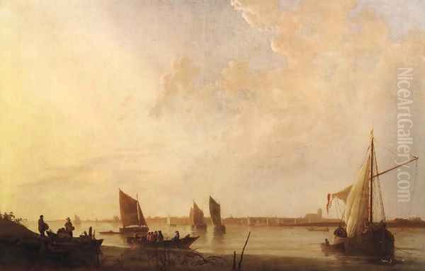 Dordrecht Sunrise 1650 Oil Painting by Aelbert Cuyp