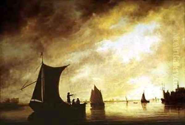 The Maas at Dordrecht Oil Painting by Aelbert Cuyp